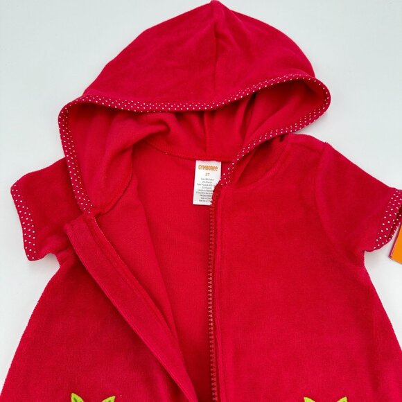 Gymboree Cherry Rashguard Swimsuit Set w/Matching Toweling Swim Cover sz 2T NWT - Picture 6 of 9